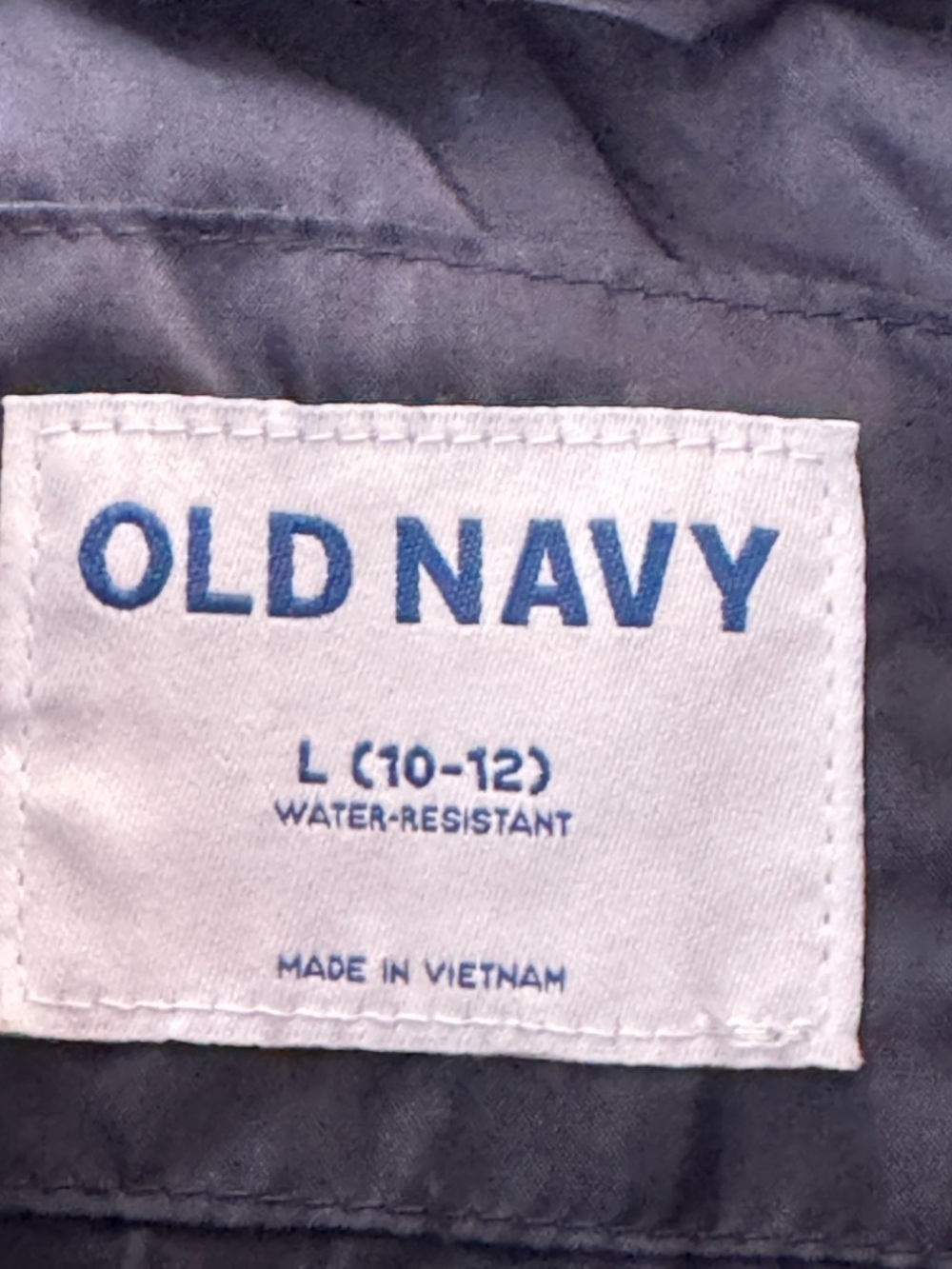 Old Navy Blue Puffer Vest Kids Size L (10-12) Water-Resistant Lightweight - Picture 4 of 9